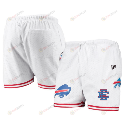 Buffalo Bills Logo Team White/Red Mesh Shorts - Men