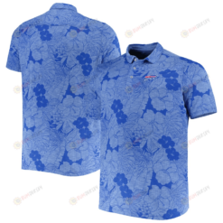 Buffalo Bills Men Polo Shirt Floral Flowers Pattern Printed - Blue