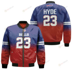 Buffalo Bills Micah Hyde Bomber Jacket - Blue And Red