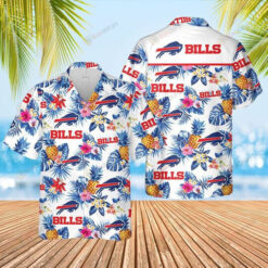 Buffalo Bills Pineapple And Leave ??3D Printed Hawaiian Shirt