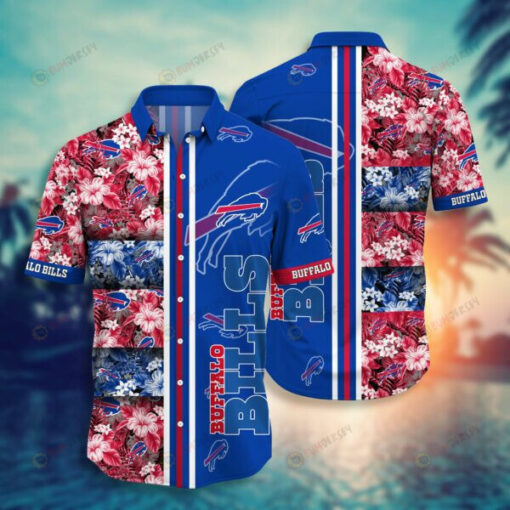 Buffalo Bills Red Flower ??3D Printed Hawaiian Shirt