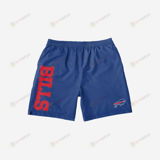 Buffalo Bills Solid Wordmark Traditional Hawaiian Men Shorts Swim Trunks - Print Shorts