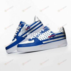 Buffalo Bills Stars Pattern Air Force 1 Shoes In White And Blue