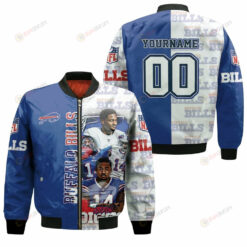Buffalo Bills Stefon Diggs Customized Pattern Bomber Jacket