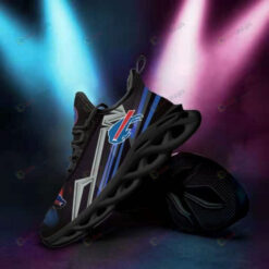 Buffalo Bills Stripe Black 3D Max Soul Sneaker Shoes