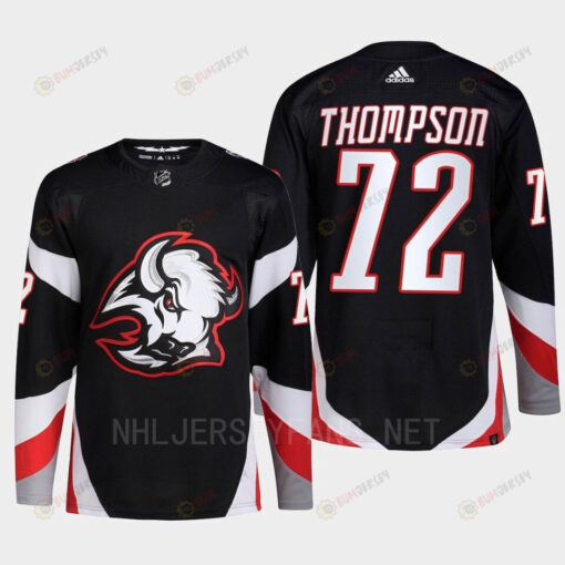 Buffalo Sabres 2022-23 Goathead Third Tage Thompson 72 Black Primegreen Jersey Men's