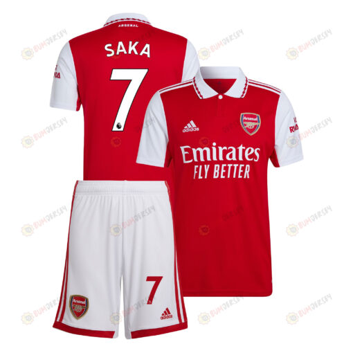 Bukayo Saka 7 Arsenal Home Kit 2022-23 Men Jersey - Red