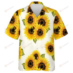 Bunches Of Sunflowers In Watercolor Style Pattern Hawaiian Shirt