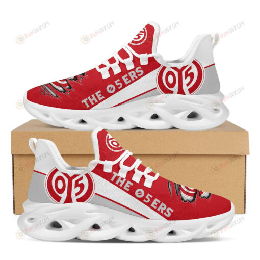 Bundesliga 1 FSV Mainz 05 Logo Torn Pattern 3D Max Soul Sneaker Shoes In Red