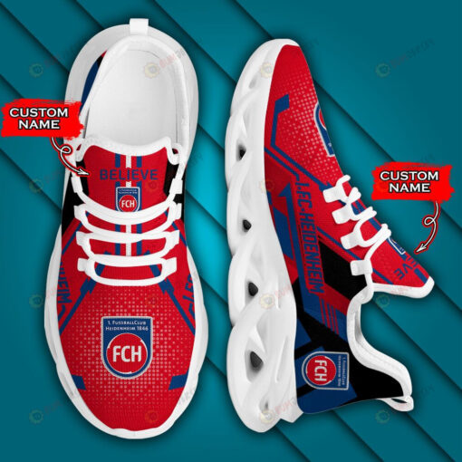 Bundesliga 1. FC Heidenheim 1846 Logo Geometric Pattern Custom Name 3D Max Soul Sneaker Shoes