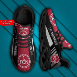 Bundesliga 1. FC Nuremberg Logo Stripe Border Pattern Custom Name 3D Max Soul Sneaker Shoes