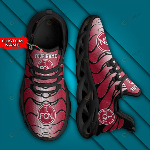 Bundesliga 1. FC Nuremberg Logo Wavy Pattern Custom Name 3D Max Soul Sneaker Shoes