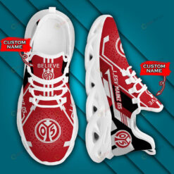 Bundesliga 1. FSV Mainz 05 Logo Pattern Custom Name 3D Max Soul Sneaker Shoes In Red