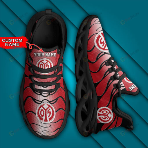 Bundesliga 1. FSV Mainz 05 Logo Wavy Pattern Custom Name 3D Max Soul Sneaker Shoes