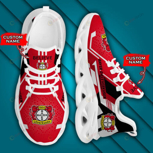 Bundesliga Bayer 04 Leverkusen Logo Pattern Custom Name 3D Max Soul Sneaker Shoes