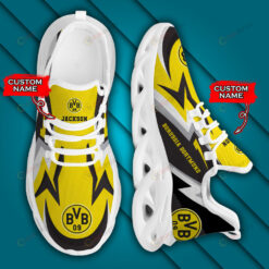 Bundesliga Borussia Dortmund Logo Lightening Pattern Custom Name 3D Max Soul Sneaker Shoes