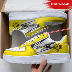 Bundesliga Borussia Dortmund Logo Pattern Custom Name Yellow Air Force 1 Printed