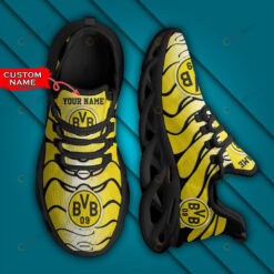 Bundesliga Borussia Dortmund Logo Wavy Pattern Custom Name 3D Max Soul Sneaker Shoes