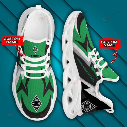 Bundesliga Borussia M?nchengladbach Logo Lightening Pattern Custom Name 3D Max Soul Sneaker Shoes