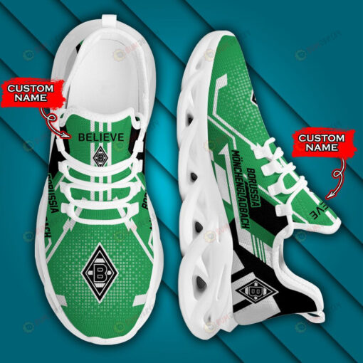 Bundesliga Borussia M?nchengladbach Logo Pattern Custom Name 3D Max Soul Sneaker Shoes