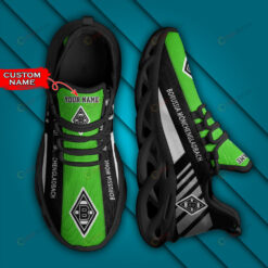 Bundesliga Borussia M?nchengladbach Logo Stripe Border Pattern Custom Name 3D Max Soul Sneaker Shoes