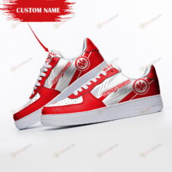 Bundesliga Eintracht Frankfurt Logo Pattern Custom Name Air Force 1 Printed In Red