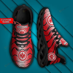 Bundesliga Eintracht Frankfurt Logo Wavy Pattern Custom Name 3D Max Soul Sneaker Shoes