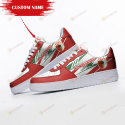 Bundesliga FC Augsburg Logo Pattern Custom Name Air Force 1 Printed