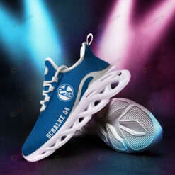 Bundesliga FC Schalke 04 Logo Pattern 3D Max Soul Sneaker Shoes In Blue