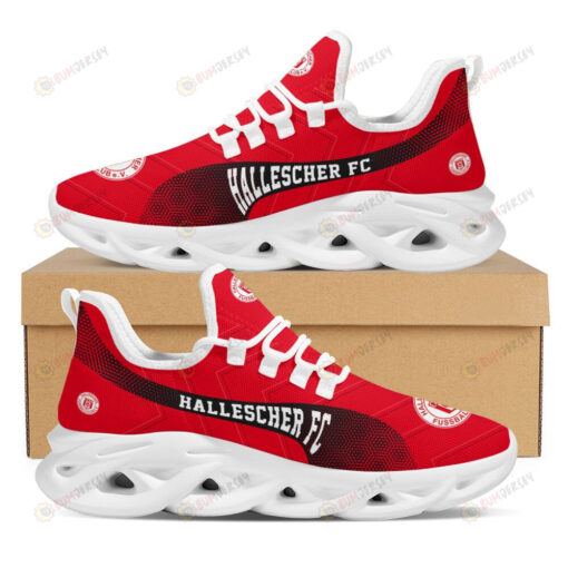 Bundesliga Hallescher FC Logo Pattern 3D Max Soul Sneaker Shoes In Red