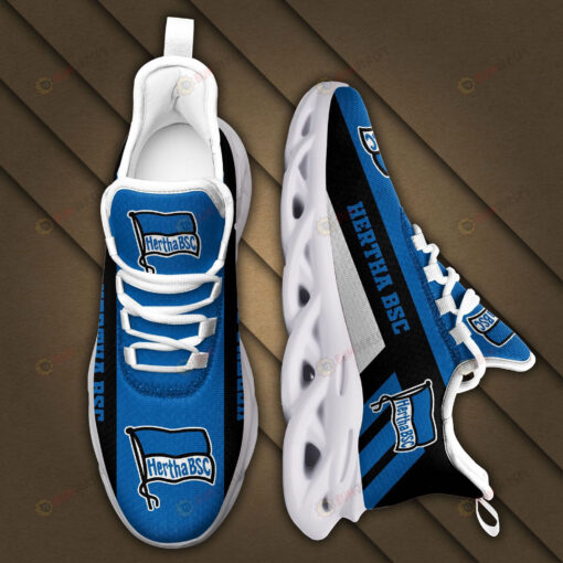 Bundesliga Hertha BSC Logo Black Stripe Pattern 3D Max Soul Sneaker Shoes In Blue