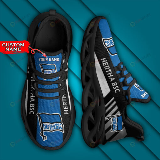 Bundesliga Hertha BSC Logo Stripe Border Pattern Custom Name 3D Max Soul Sneaker Shoes