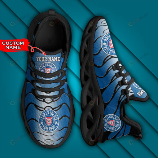 Bundesliga Holstein Kiel Logo Wavy Pattern Custom Name 3D Max Soul Sneaker Shoes