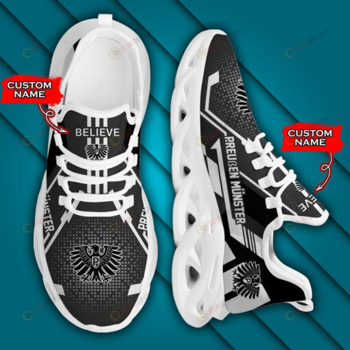 Bundesliga Preu?en M?nster Logo Geometric Pattern Custom Name 3D Max Soul Sneaker Shoes