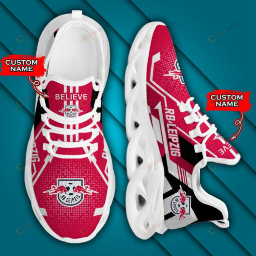 Bundesliga RB Leipzig Logo Pattern Custom Name 3D Max Soul Sneaker Shoes In Red