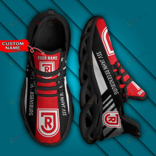 Bundesliga SSV Jahn Regensburg Logo Stripe Border Pattern Custom Name 3D Max Soul Sneaker Shoes