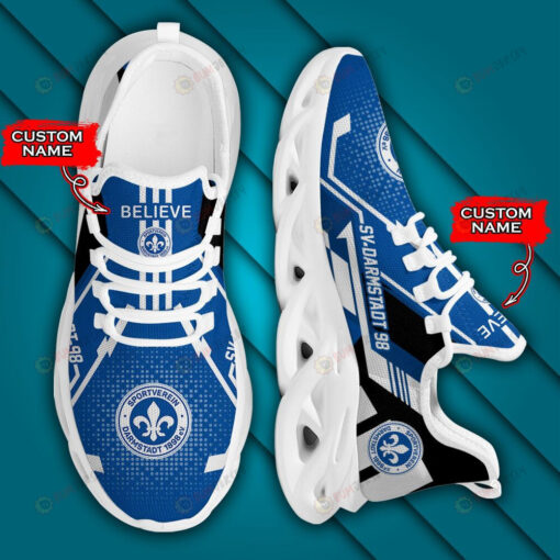 Bundesliga SV Darmstadt 98 Logo Pattern Custom Name 3D Max Soul Sneaker Shoes