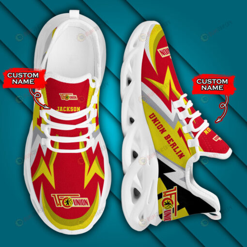 Bundesliga Union Berlin Logo Lightening Pattern Custom Name 3D Max Soul Sneaker Shoes