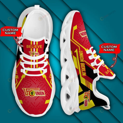 Bundesliga Union Berlin Logo Pattern Custom Name 3D Max Soul Sneaker Shoes In Red