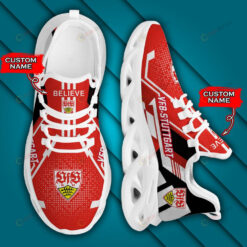 Bundesliga VfB Stuttgart Logo Pattern Custom Name 3D Max Soul Sneaker Shoes In Red