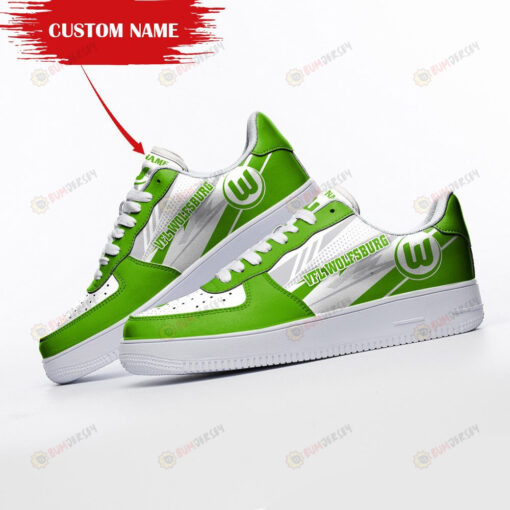 Bundesliga VfL Wolfsburg Logo Pattern Custom Name Air Force 1 Printed