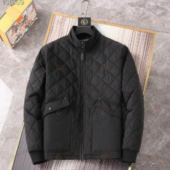 Burberry Quilted Bomber Jacket In Black