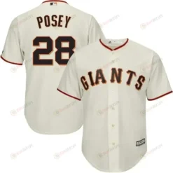 Buster Posey 28 San Francisco Giants Big And Tall Cool Base Player Jersey - Cream