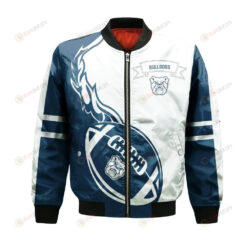 Butler Bulldogs Bomber Jacket 3D Printed Flame Ball Pattern