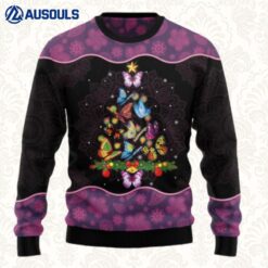 Butterfly Christmas Tree T2910 Ugly Christmas Sweater Ugly Sweaters For Men Women Unisex
