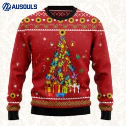 Butterfly Christmas Tree Ugly Sweaters For Men Women Unisex