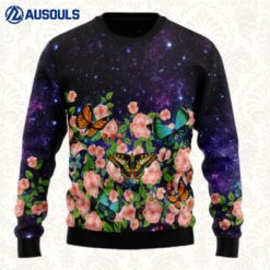Butterfly Flowers Ugly Sweaters For Men Women Unisex