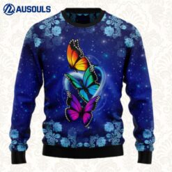 Butterfly Galaxy Ugly Sweaters For Men Women Unisex