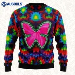 Butterfly Tie Dye Ugly Sweaters For Men Women Unisex