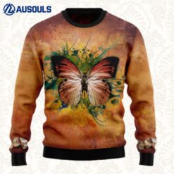 Butterfly Vintage Ugly Sweaters For Men Women Unisex